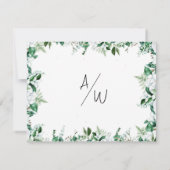 Elegant Lush White Floral and Greenery RSVP Kaartje (Achterkant)