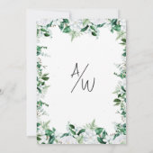 Elegant Lush White Floral and Greenery Wedding Kaart (Achterkant)