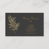 Elegant lux botanisch goud Visitekaartje (Achterkant)