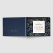 ELEGANT LUX NAVY GOLD ROOS FLORAL BAR BAT MITZVAH GASTENBOEK (Volledig)