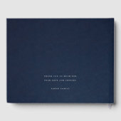 ELEGANT LUX NAVY GOLD ROOS FLORAL BAR BAT MITZVAH GASTENBOEK (Achterkant)