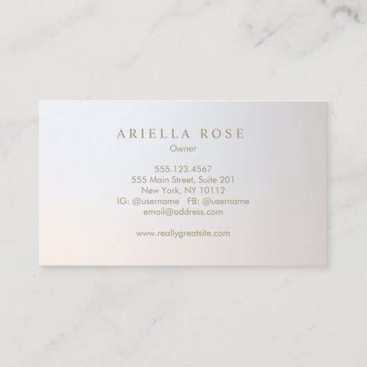 Elegant Lux Professional Zilver Grijs Gradient Visitekaartje (Achterkant)