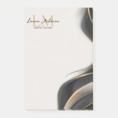 Elegant Luxe Aesthetics Monogram Black Veil  Post-it® Notes (Voorkant)