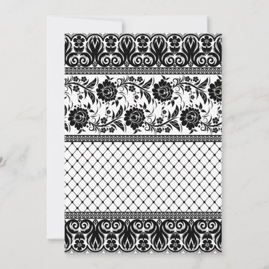 ELEGANT LUXE BLACK LACE DIAMOND KAART (Achterkant)