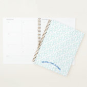 Elegant Luxe Blauw Patroon Jaarlijks Evenementensc Planner (Display)