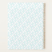 Elegant Luxe Blauw Patroon Jaarlijks Evenementensc Planner (Achterkant)