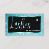 Elegant Luxe Blauwgroen Blauw Ombre Sparkling Diam Visitekaartje (Voorkant)