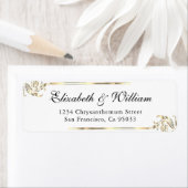 Elegant luxe Blue Return Address Label (Insitu)