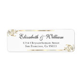 Elegant luxe Blue Return Address Label (Voorkant)