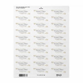 Elegant luxe Blue Return Address Label (Full Sheet)