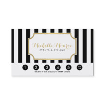 Elegant Luxe Bold Black and White Stripes Loyalty