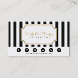 Elegant Luxe Bold Black and White Stripes Loyalty