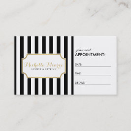 Elegant Luxe Bold Stripes Afspraakkaart Afsprakenkaartje