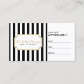 Elegant Luxe Bold Stripes Afspraakkaart Afsprakenkaartje (Voorkant)