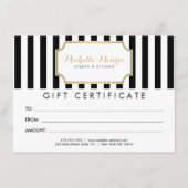 Elegant Luxe Bold Stripes Cadeaucertificaat (Voorkant)