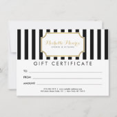 Elegant Luxe Bold Stripes Cadeaucertificaat (Voorkant)