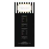 Elegant Luxe Bold Zwart-wit Strepen Reclamekaart (Voorkant)