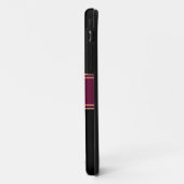 Elegant Luxe Burgundy Black Art Deco JINGLE Tekst Case-Mate iPhone Case (Achterkant/links)
