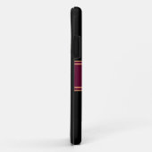 Elegant Luxe Burgundy Black Art Deco JINGLE Tekst Case-Mate iPhone Case (Achterkant/rechts)