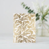 Elegant luxe douane voor goudfolie floral damask briefkaart (Staand voorkant)