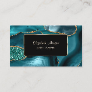 Elegant Luxe Emerald Green Glitter Lijst Visitekaartje