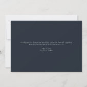 Elegant Luxe Formele Foto Zwart Blauw Bruiloft Save The Date (Achterkant)