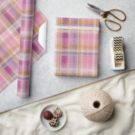 Elegant luxe geruite kerstcadeauverpakkings papier
