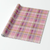 Elegant luxe geruite kerstcadeauverpakkings papier (Uitgerold)