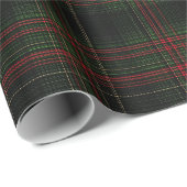 Elegant luxe geruite kerstcadeauverpakkings papier (Rol Hoek)
