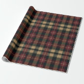 Elegant luxe geruite kerstcadeauverpakkings papier (Uitgerold)