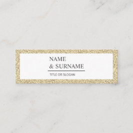 Elegant Luxe GlitterGold Social Mini Visitekaartje