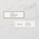 Elegant Luxe GlitterGold Social Mini Visitekaartje (Voorkant / Achterkant)