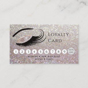 Elegant luxe glittery diamantzweetjes make-up oog klantenkaartje