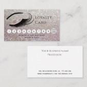 Elegant luxe glittery diamantzweetjes make-up oog klantenkaartje (Voorkant / Achterkant)