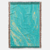 Elegant luxe Gold Blue Marble-design Deken (Voorkant Verticaal)