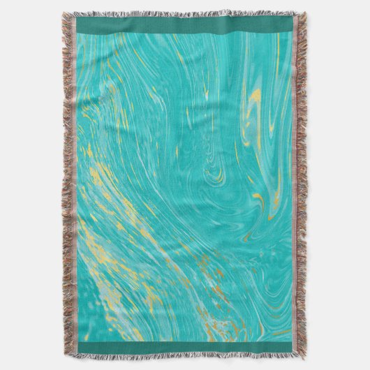 Elegant luxe Gold Blue Marble-design Deken (Voorkant Verticaal)