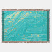 Elegant luxe Gold Blue Marble-design Deken (Voorkant)