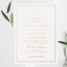 Elegant Luxe Gold Calligrafie Modern Wedding Foi