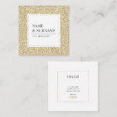 Elegant Luxe Gold Social Square Visitekaartje (Voorkant / Achterkant)