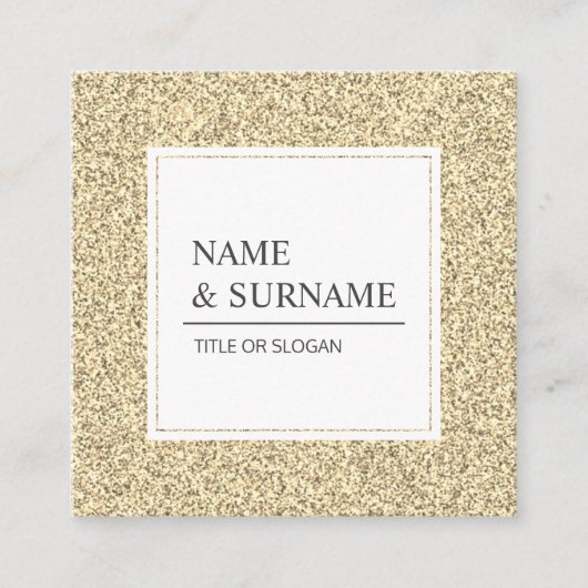 Elegant Luxe Gold Social Square Visitekaartje (Voorkant)