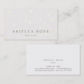 Elegant Luxe Gold Stars Patroon Visitekaartje (Voorkant / Achterkant)