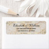 Elegant luxe Gold stone Return Address Label (Insitu)