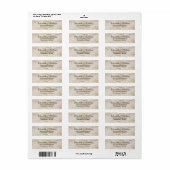 Elegant luxe Gold stone Return Address Label (Full Sheet)