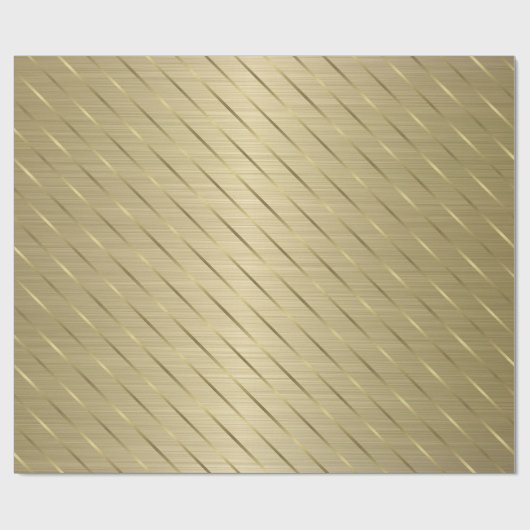 Elegant luxe Gold Striped Wrapping Paper Cadeaupapier (Vlak)