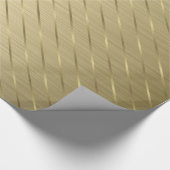 Elegant luxe Gold Striped Wrapping Paper Cadeaupapier (Hoek)