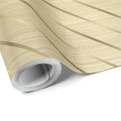Elegant luxe Gold Striped Wrapping Paper Cadeaupapier (Rol Hoek)