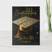 Elegant luxe Golden Glitz Pet Afstuderen Kaart (Voorkant)