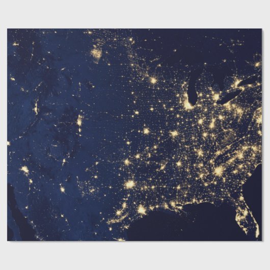 Elegant luxe goud & blauw cadeaupapier (Vlak)