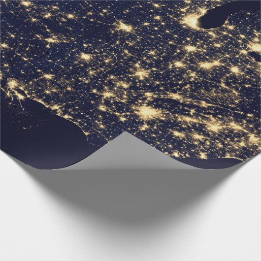 Elegant luxe goud & blauw cadeaupapier (Hoek)