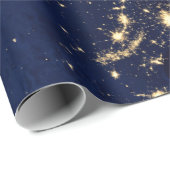 Elegant luxe goud & blauw cadeaupapier (Rol Hoek)